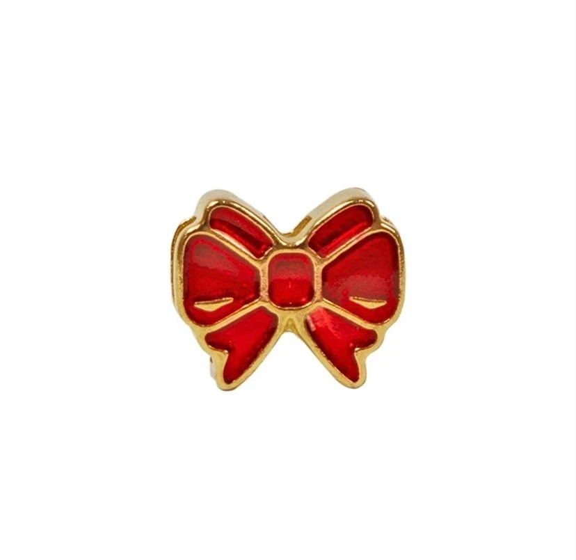 Emoji Laço Metal Dourado para Calcinha Personalizável  - 1