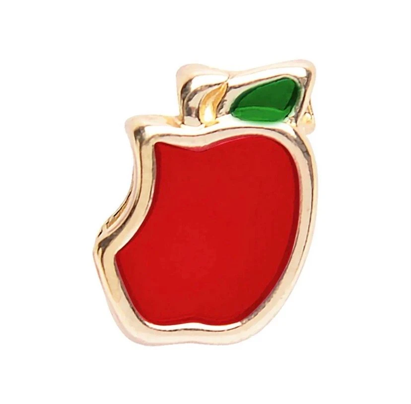 Emoji Maçã Metal Dourado para Calcinha Personalizável   - 1