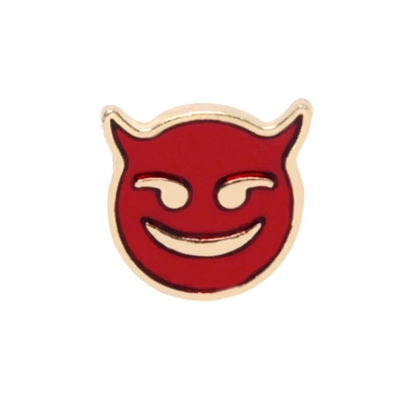 Emoji Diabinho  Metal Dourado para Calcinha Personalizável   - 1