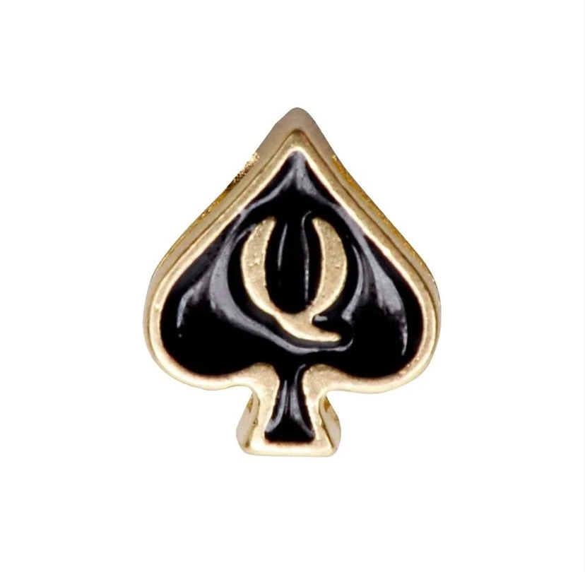 Emoji Dama  Metal Dourado para Calcinha Personalizável   - 1
