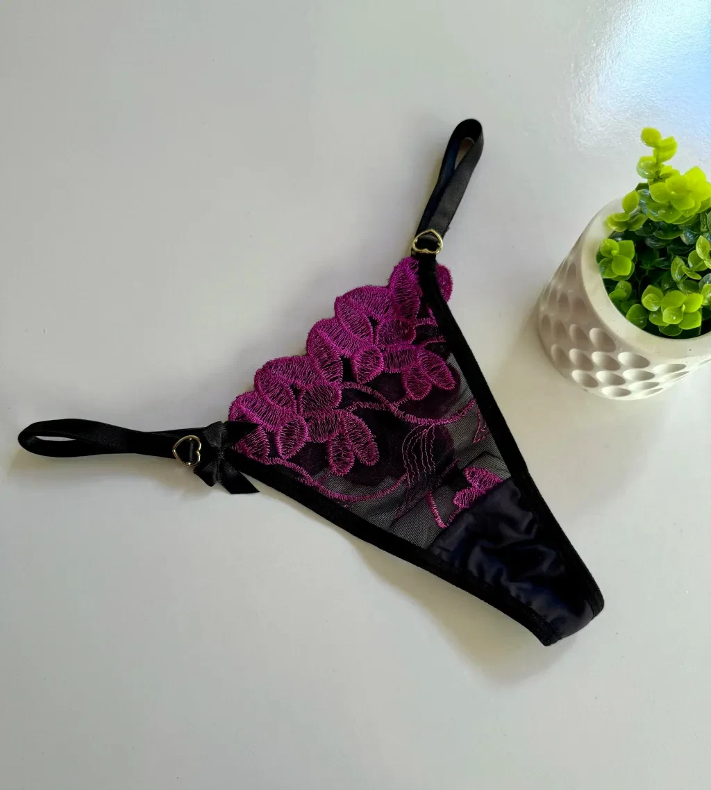 Calcinha Fio Pétala Fio Duplo Lilas Regulável do P ao G  (copia) - 1
