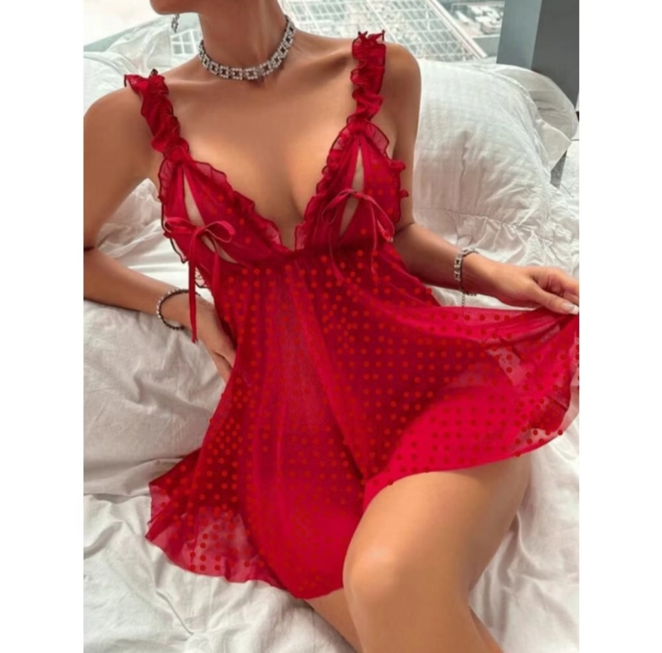 Camisola sexy Athena vermelha M
