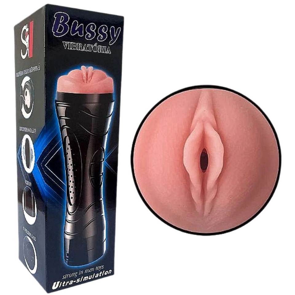 Masturbador vagina em formato de lanterna com vibro