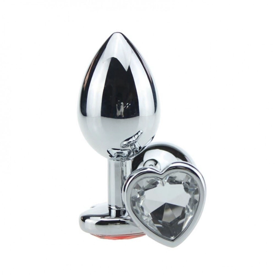 Plug anal pedra coração diamante M