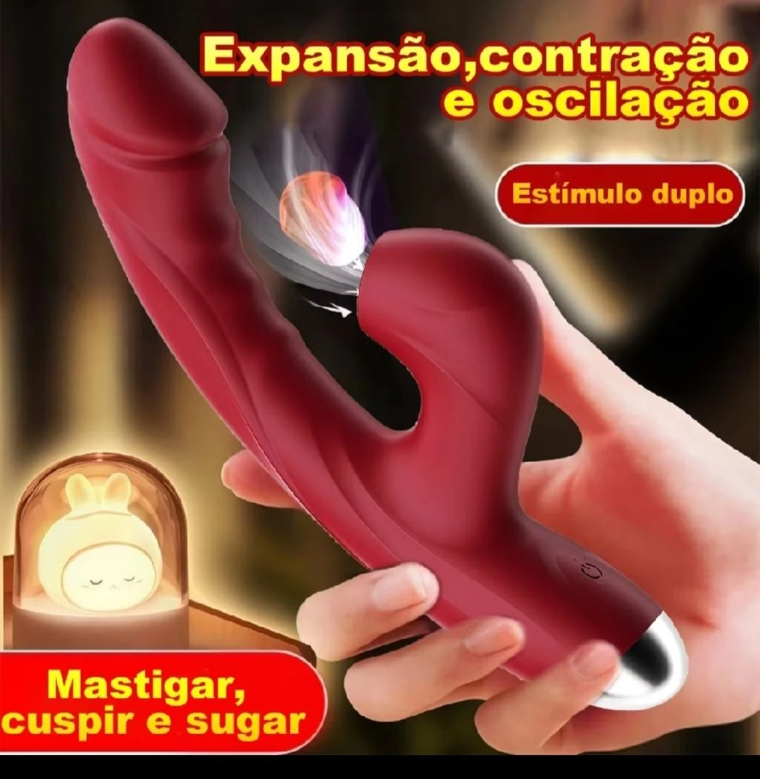 Vibrador ponto g e clitóris dois motores 10 modos de vibração  - 1