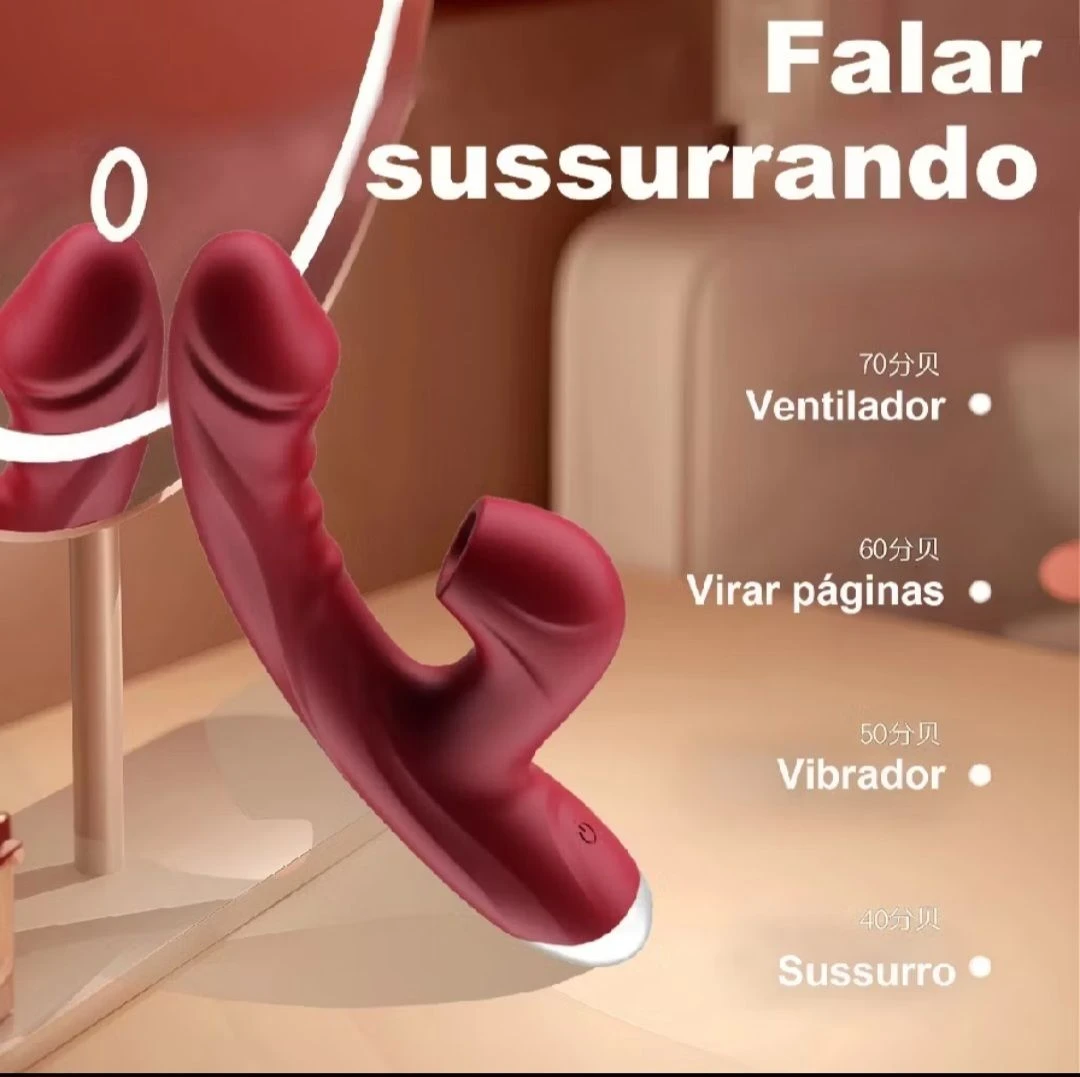 Vibrador ponto g e clitóris dois motores 10 modos de vibração  - 2