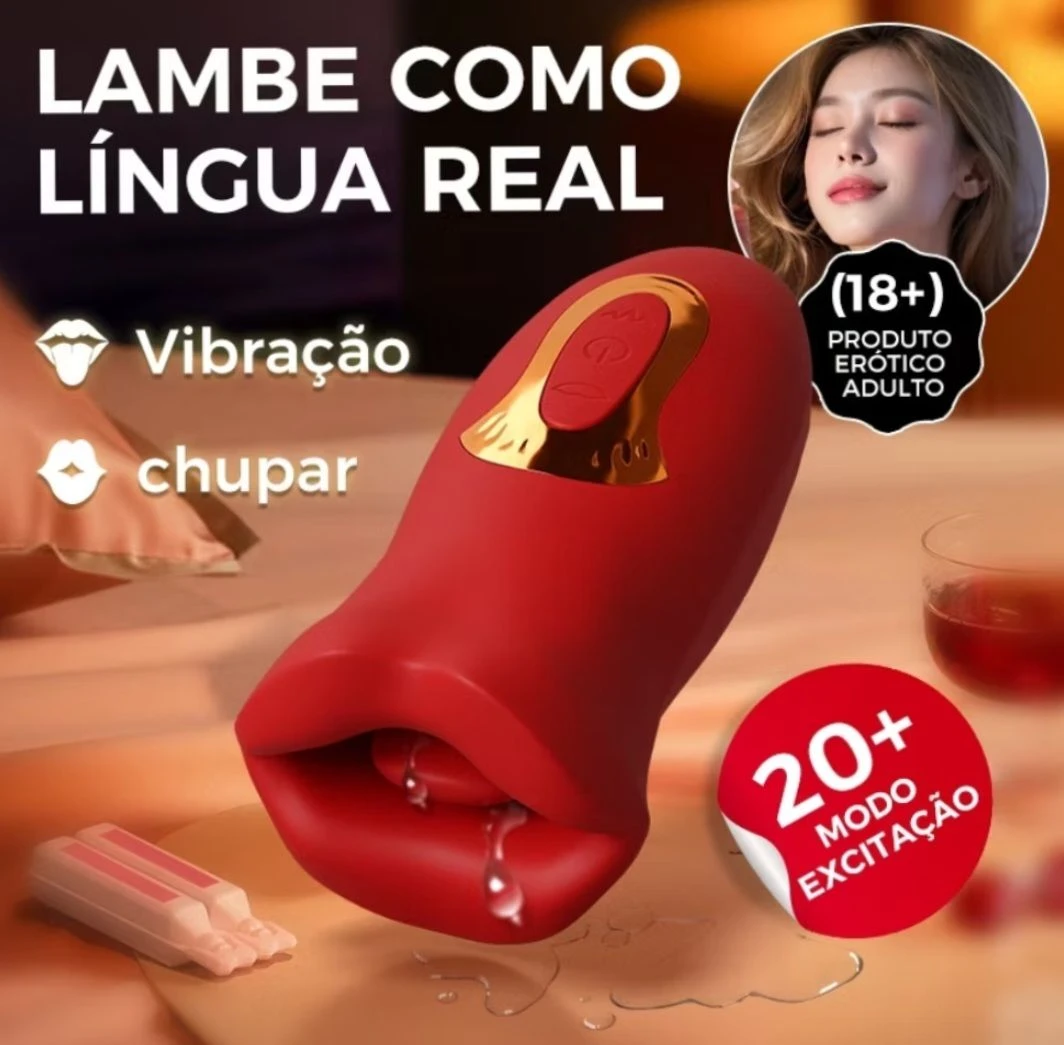 Vibrador Sugador em formato de boca  - 1