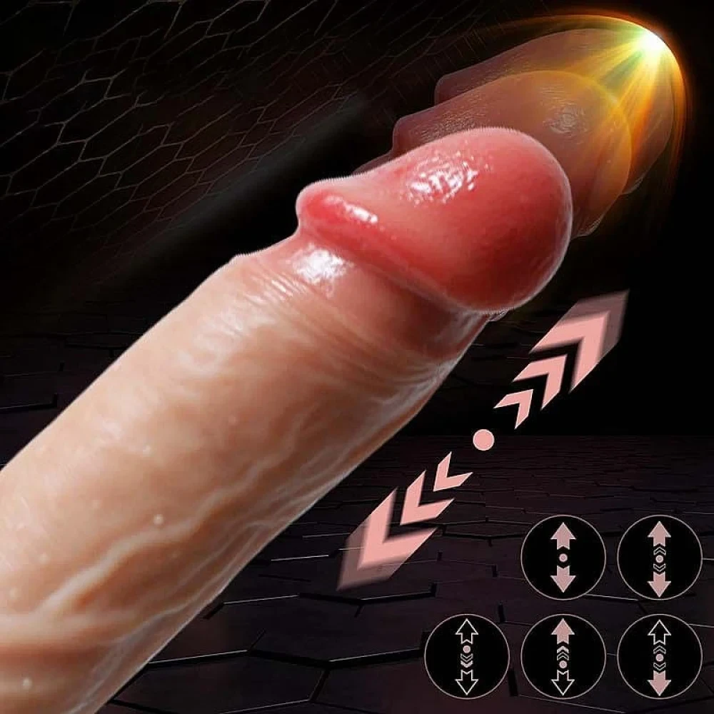 Penis ultra realista com função de aquecimento,rotativo e vai e vem 20cm - 2
