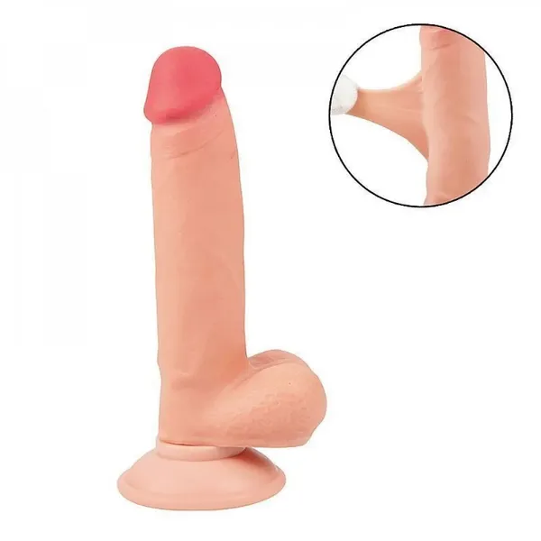 Penis realistico com ventosa removível dupla camada 18cm