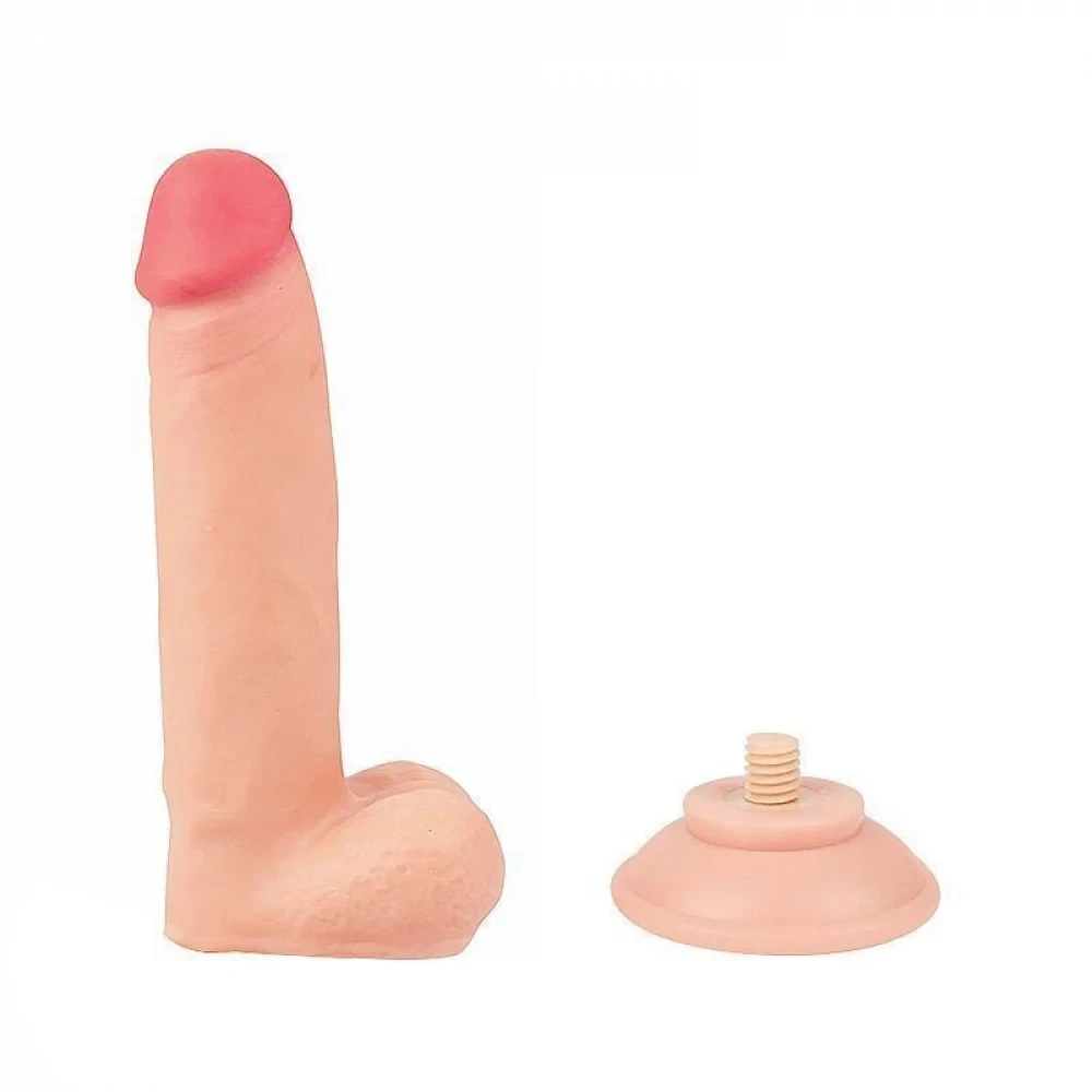 Penis realistico com ventosa removível dupla camada 18cm - 3