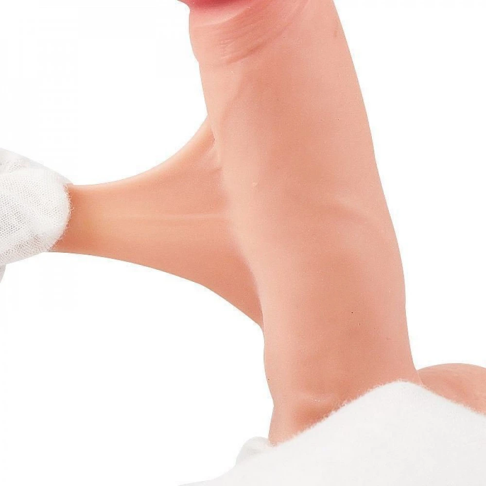 Penis realistico com ventosa removível dupla camada 18cm - 5