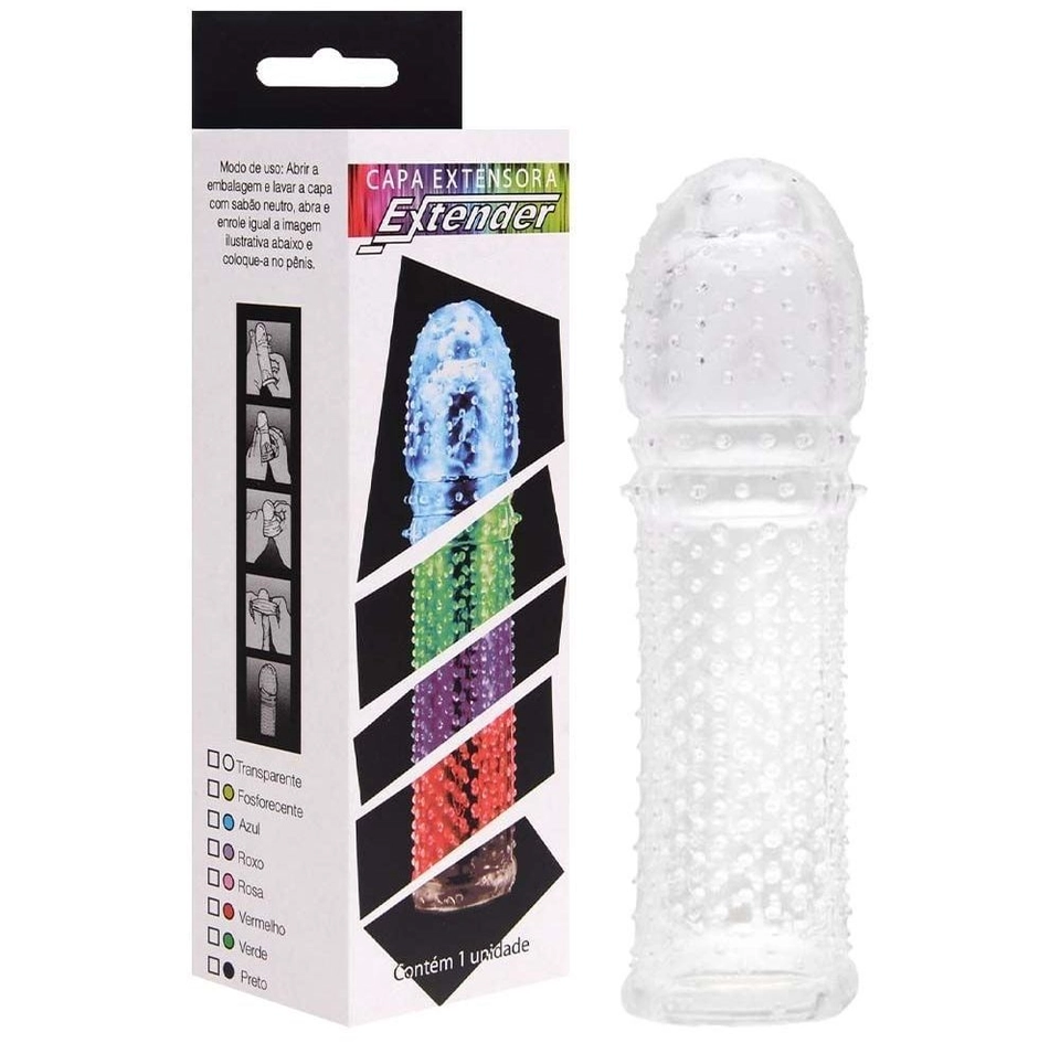 Capa peniana texturizada transparente 