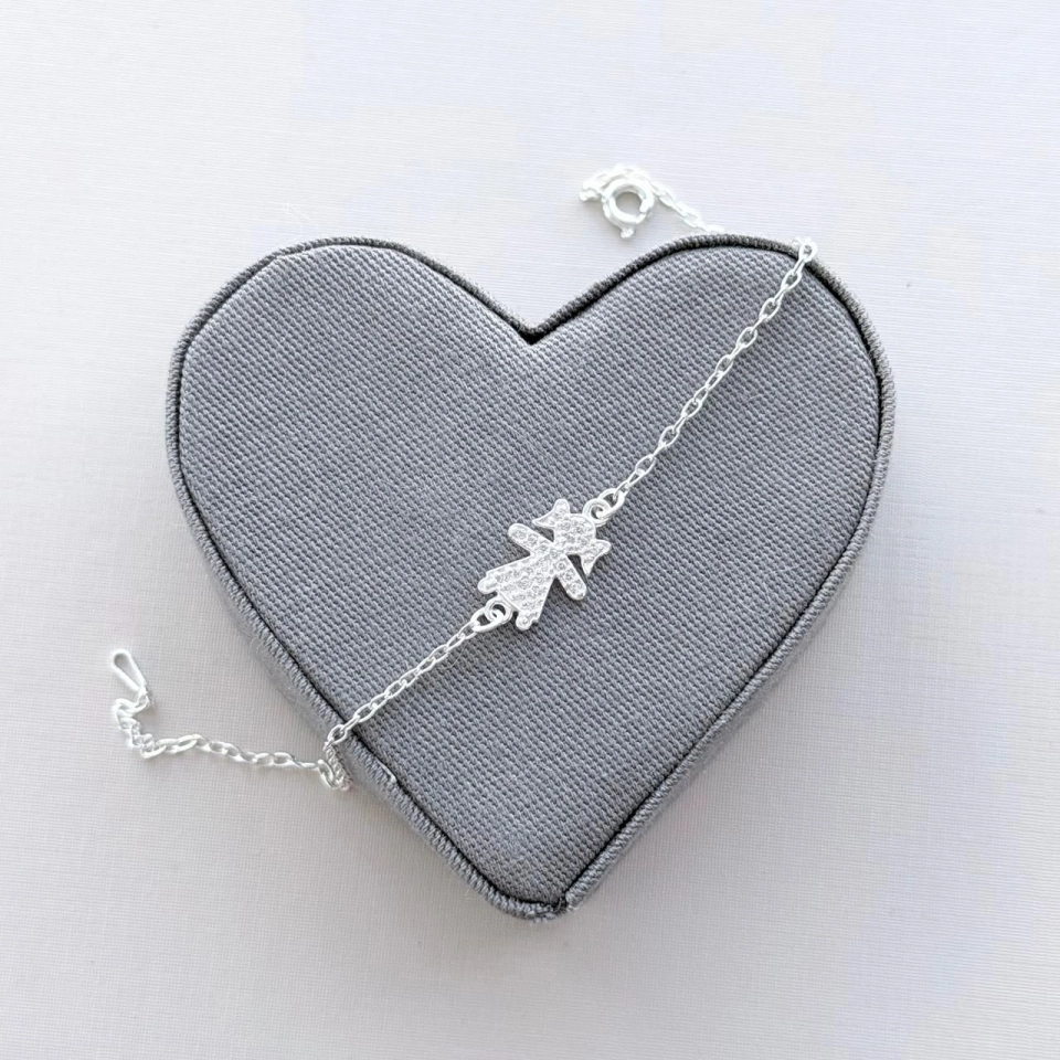 Pulseira filhos cravejada 