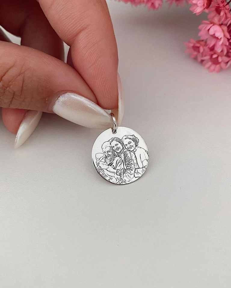 Colar medalha com foto a laser  - 2