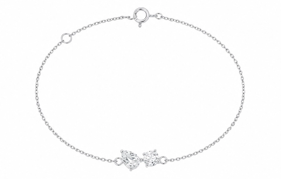 Pulseira gota cristal 