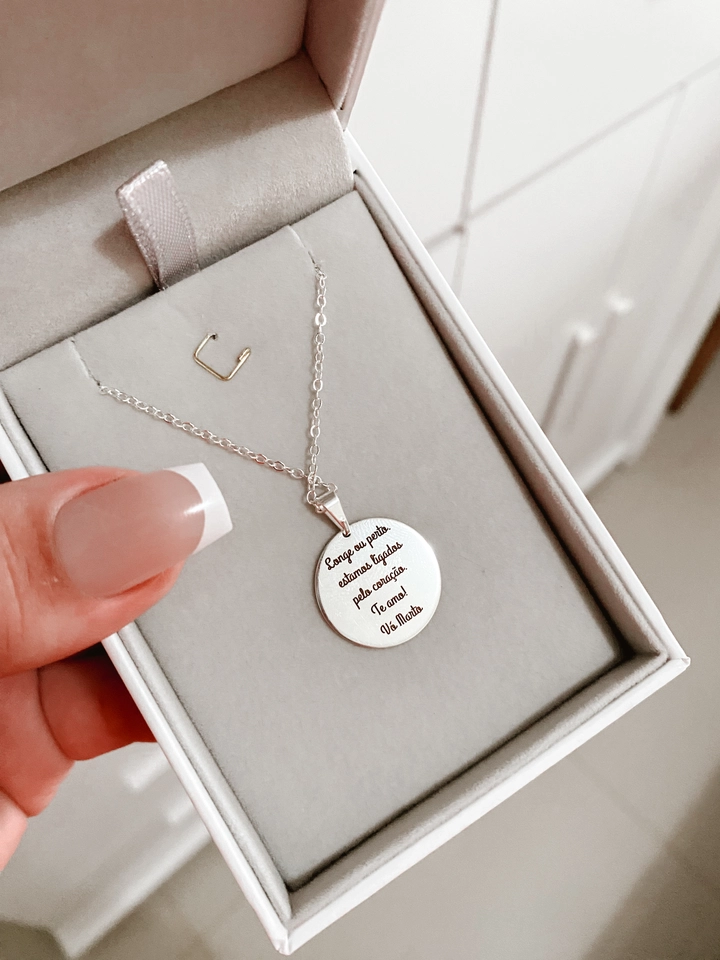 Colar Personalizado a laser medalha  - 3