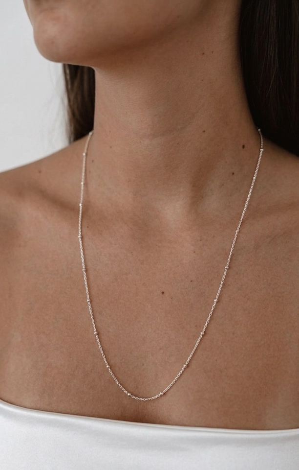 Colar longo bolinhas 60cm  - 1
