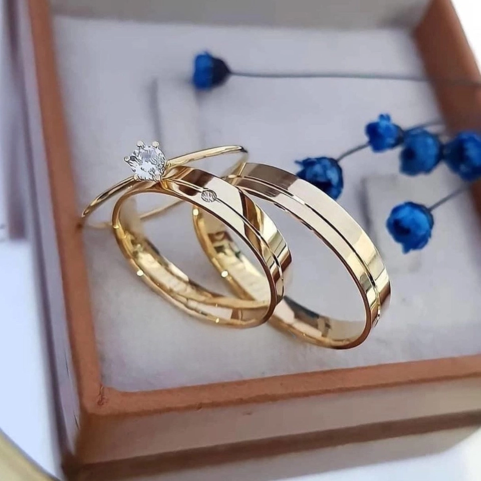 Par de alianças moeda 6mm MOD6