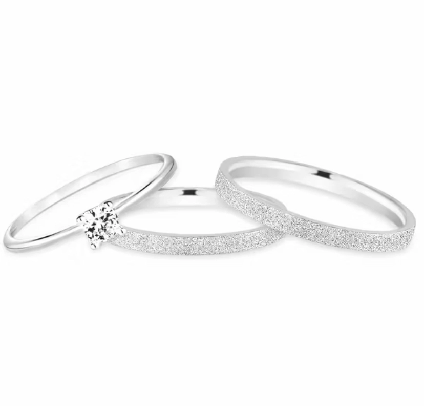 Par de alianças diamantada fosca 2mm modelo 14 