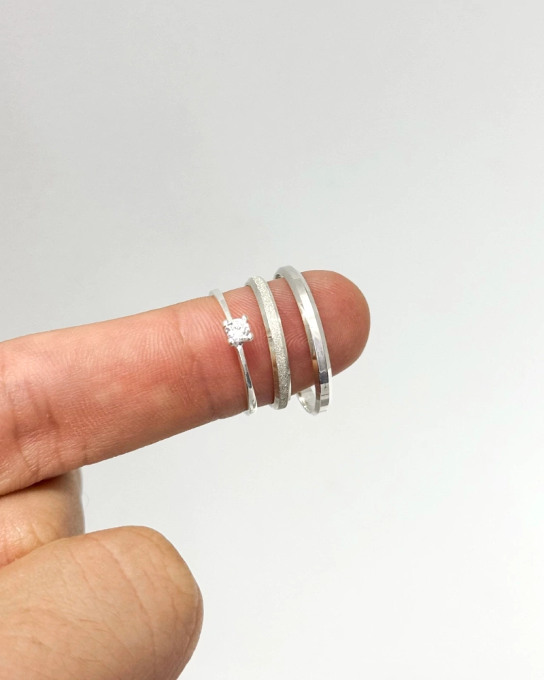 Par de alianças 2mm fina modelo 9 - imagem 2