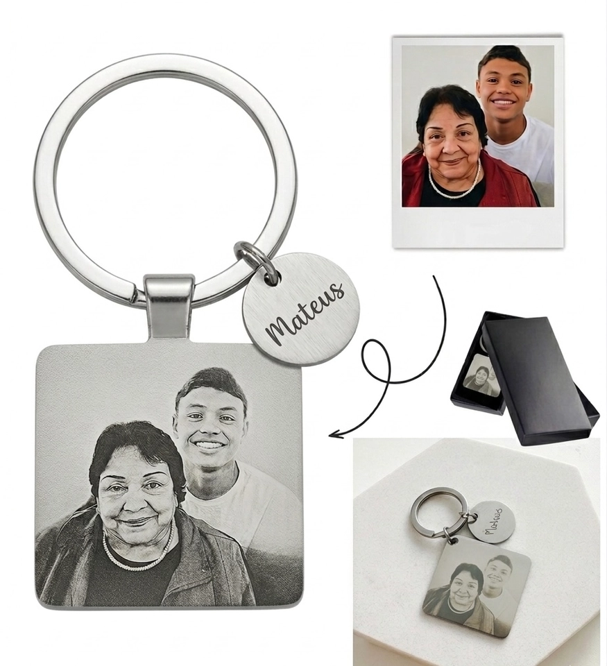 Chaveiro Personalizado Quadrado 