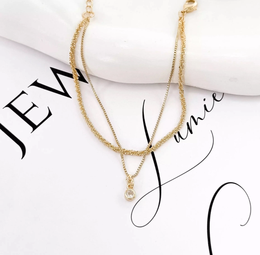 Pulseira dupla Shine e veneziana 