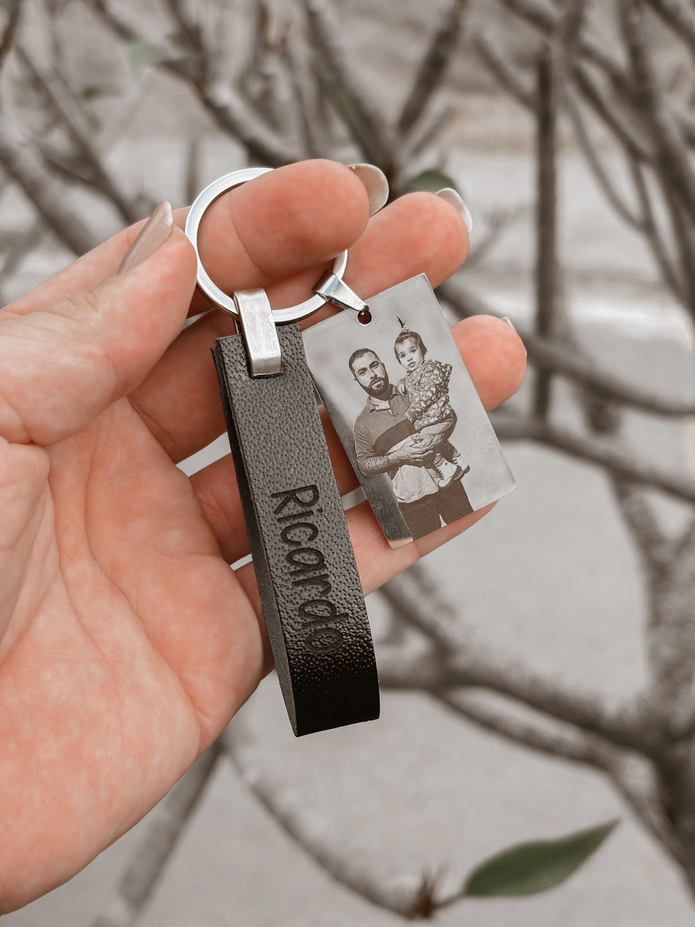 Chaveiro personalizado + couro  - 5