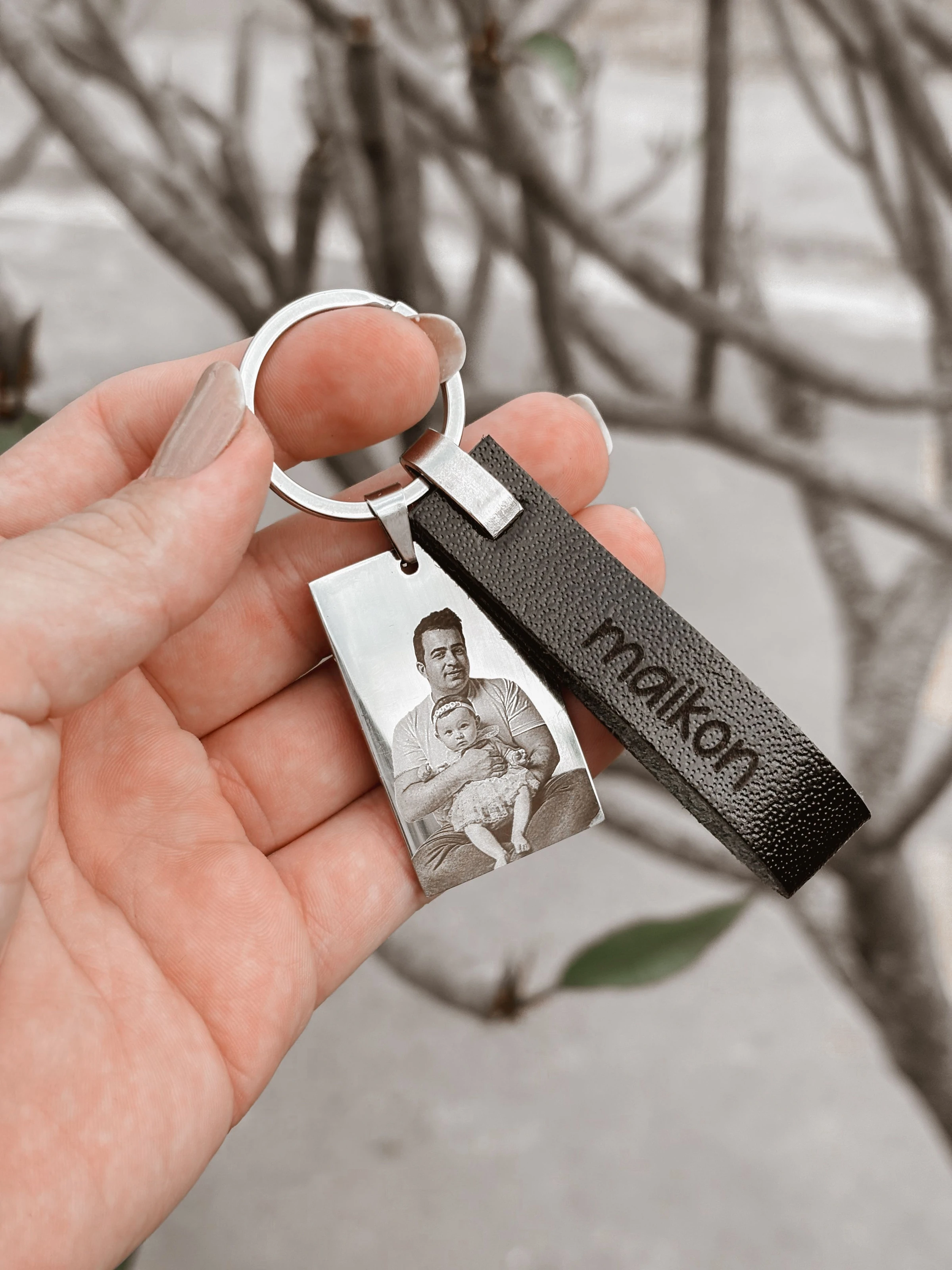 Chaveiro personalizado + couro  - 4