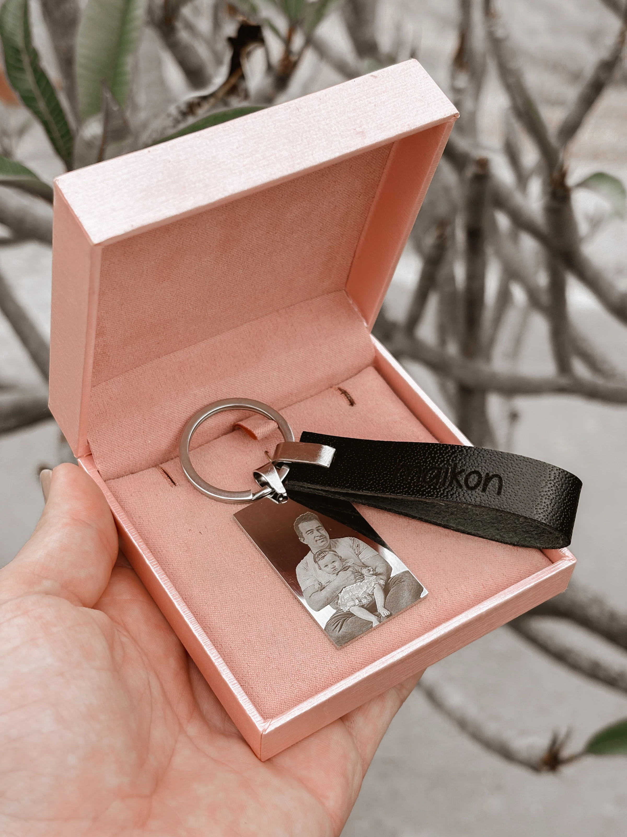 Chaveiro personalizado + couro  - 3
