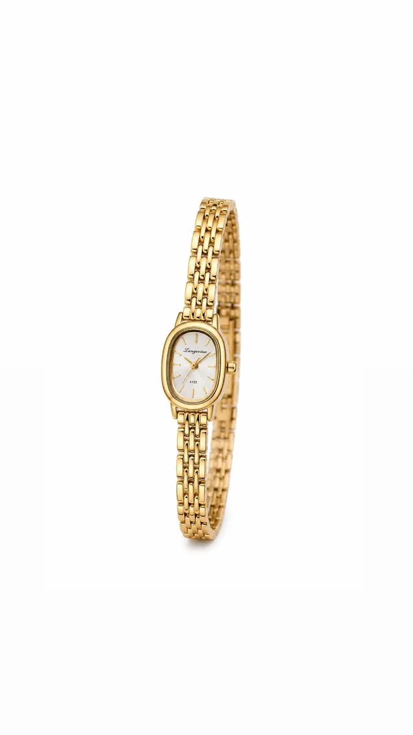 Relógio oval Dourado 