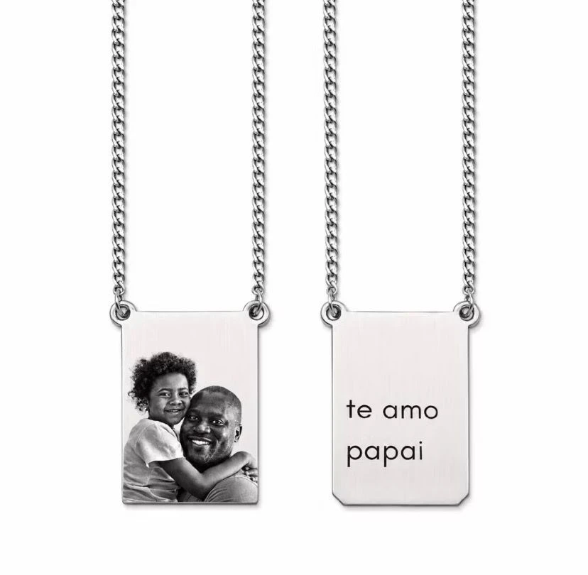 Escapulário personalizado aço inox  - 1