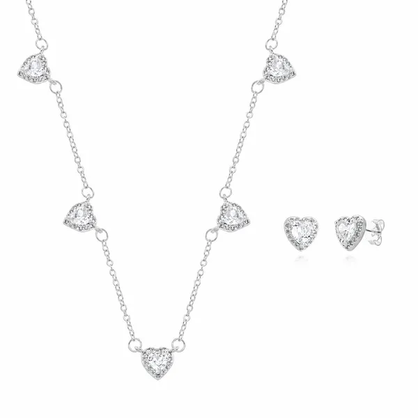 Conjunto coração cristal 