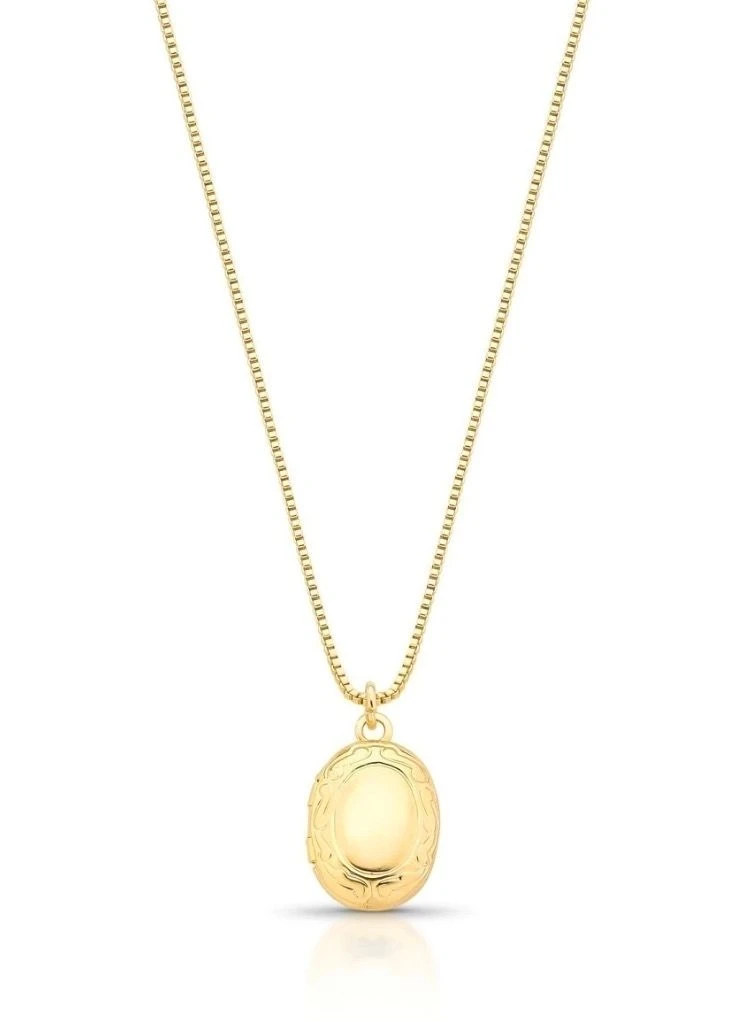 Colar Relicário oval dourado  - 1