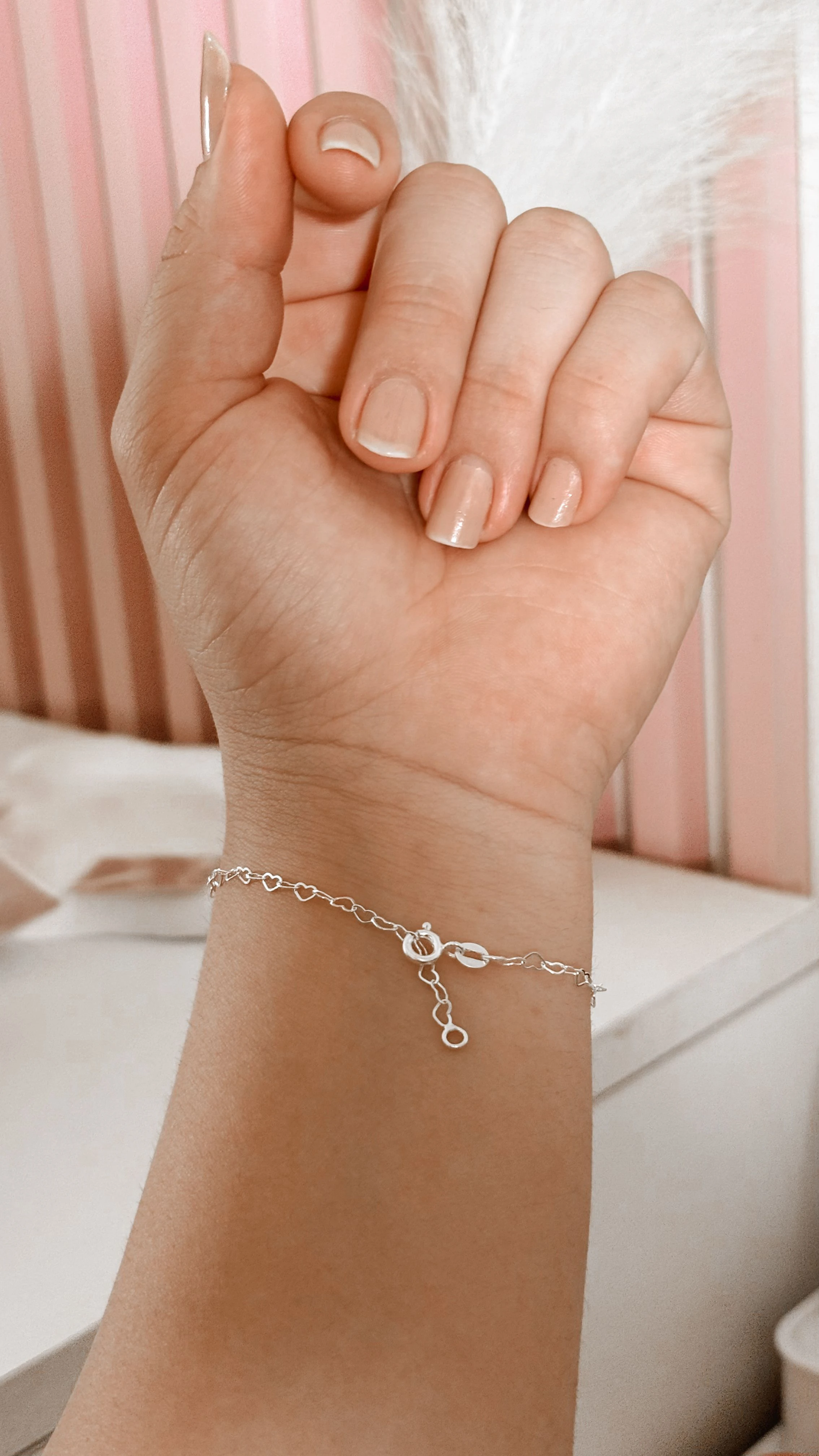 Pulseira elos corações  - 1