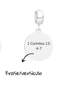 Berloque Frase/ versiculo  - 1