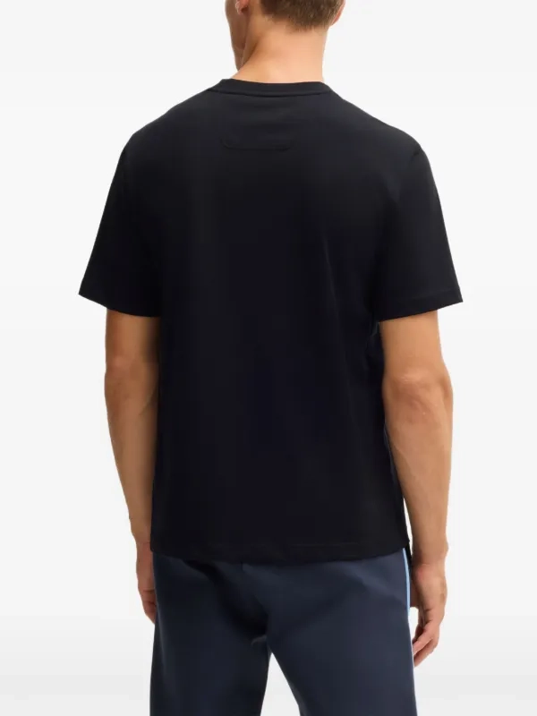 Camiseta Boss azul marinho detalhes  - 3