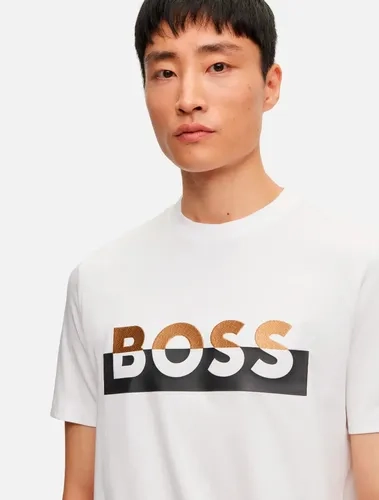 Camiseta Boss detalhe white 