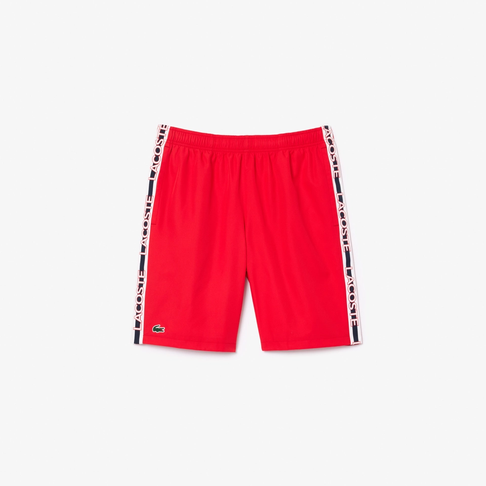Bermuda Lacoste Riscas com Logo - 1