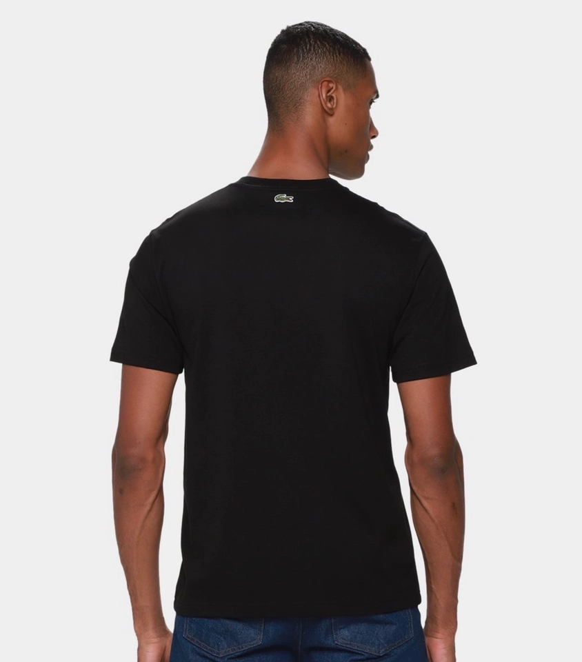 Camiseta Lacoste Croco e logo preta  - 2