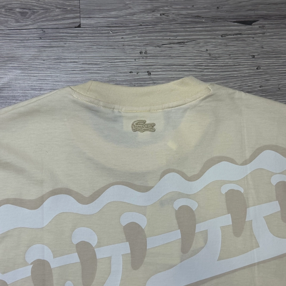 Camiseta Lacoste creme Big croc - 3