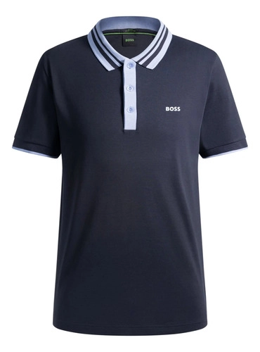 Polo Boss detalhe azul marinho 