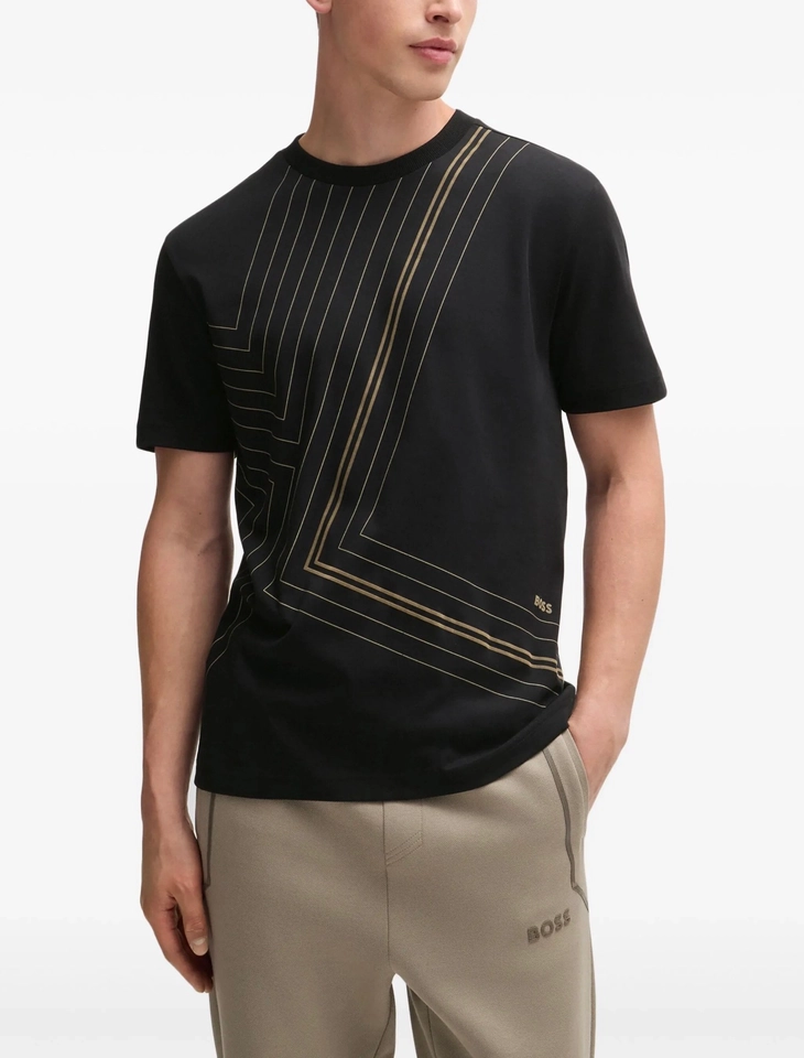 Camiseta BOSS estampa gráfica gold - 1