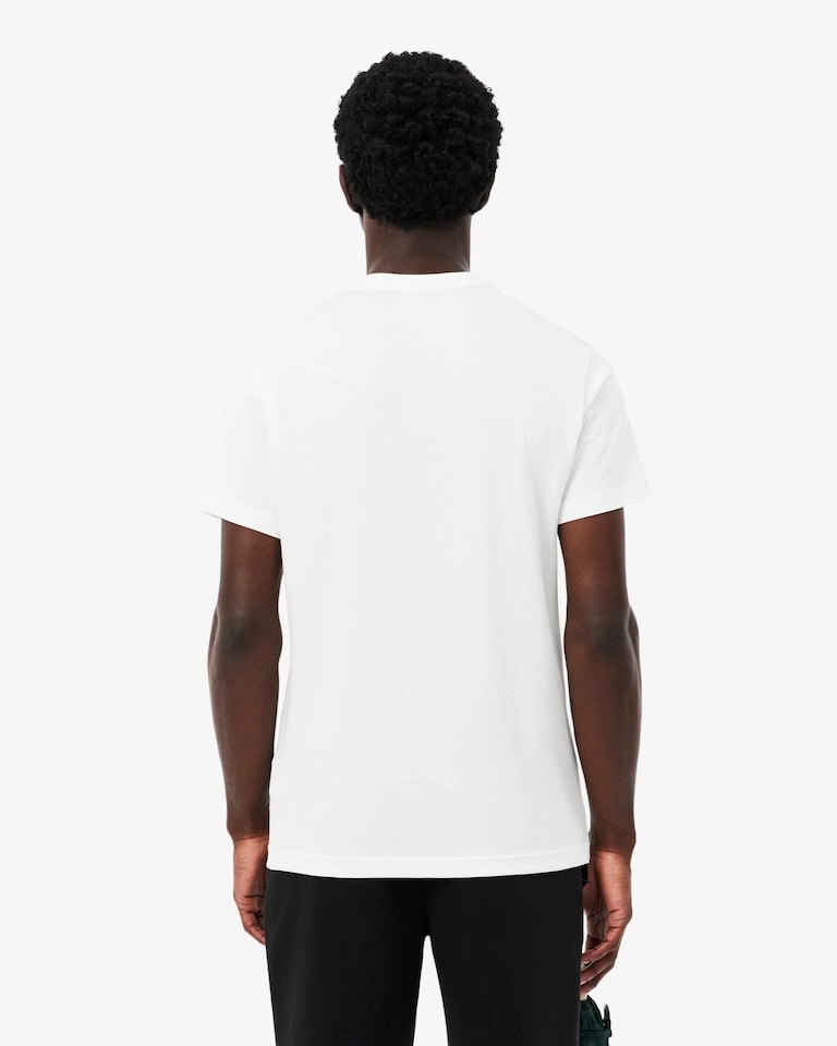 Camiseta Lacoste Ultra Dry Crocodile Print Sport Branca  - 3