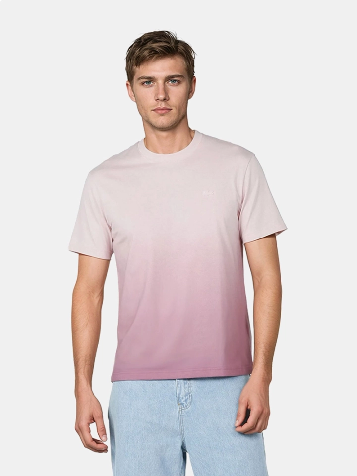 Camiseta Lacoste degradê rosa 