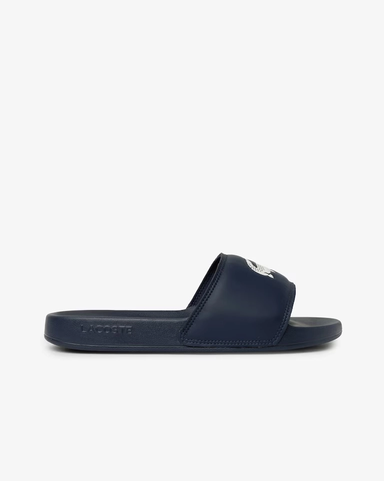 Slide Lacoste SERVE azul marinho  - 6