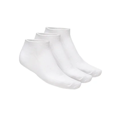 3 pares de meias branca cano baixo 