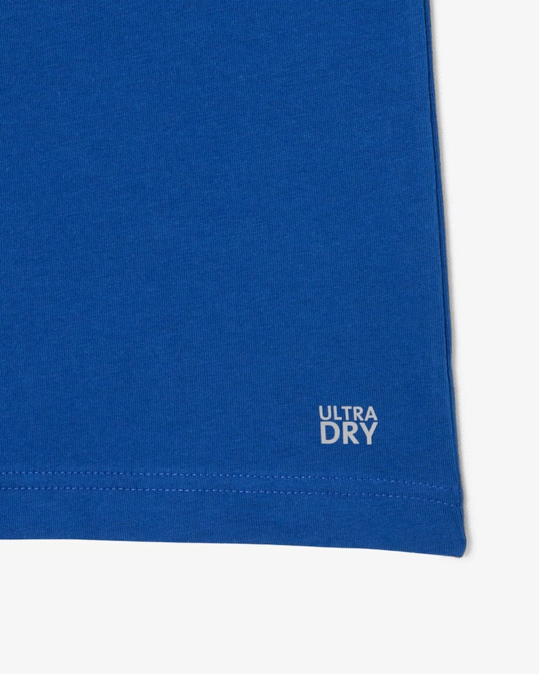Camiseta Lacoste Sport azul costas detalhada  - 4