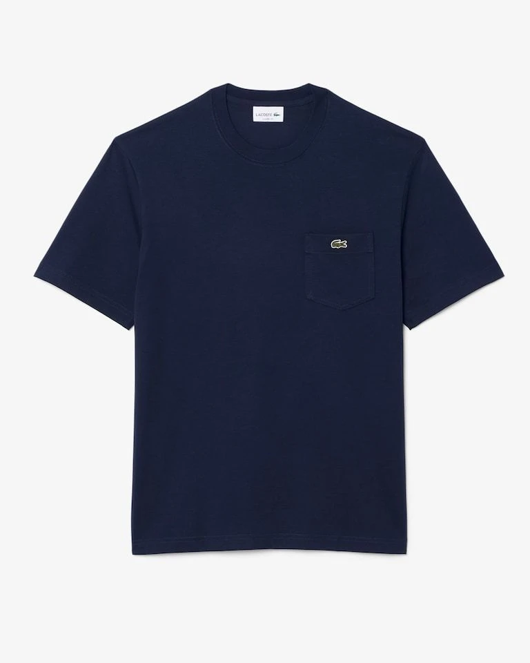 Camiseta Lacoste de Algodão com Bolso  - 1