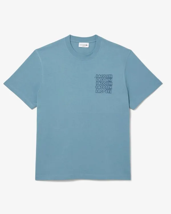 Camiseta Lacoste Gráfica em Malha de Algodão