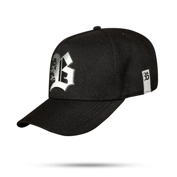 Boné Snapback Preto Speed Silver